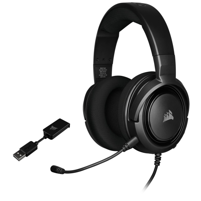 Corsair HS45 SURROUND Auriculares Alámbrico Diadema Juego Carbono