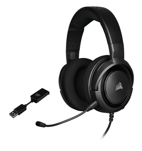 Corsair HS45 SURROUND Kopfhörer Verkabelt Kopfband Gaming Karbon