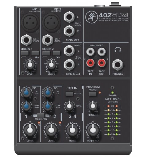 Mackie 402VLZ4 table de mixage audio 4 canaux 20 - 20000 Hz
