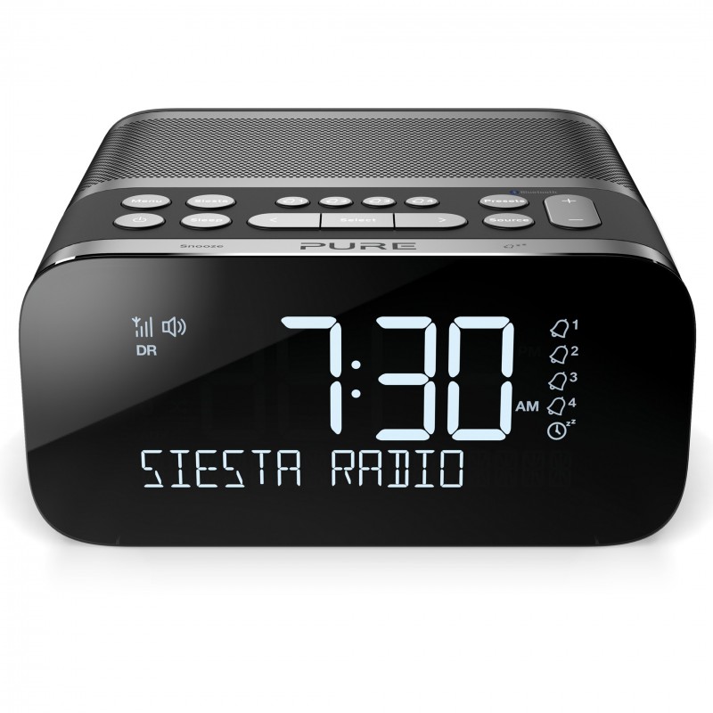 Pure Siesta S6 Clock Analog & digital Black