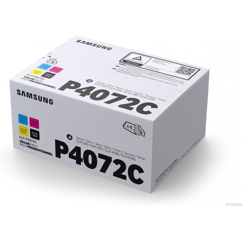 Samsung Paquete de 4 cartuchos de tóner negro cian magenta amarillo CLT-P4072C