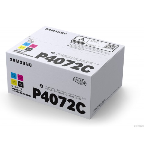 Samsung Paquete de 4 cartuchos de tóner negro cian magenta amarillo CLT-P4072C