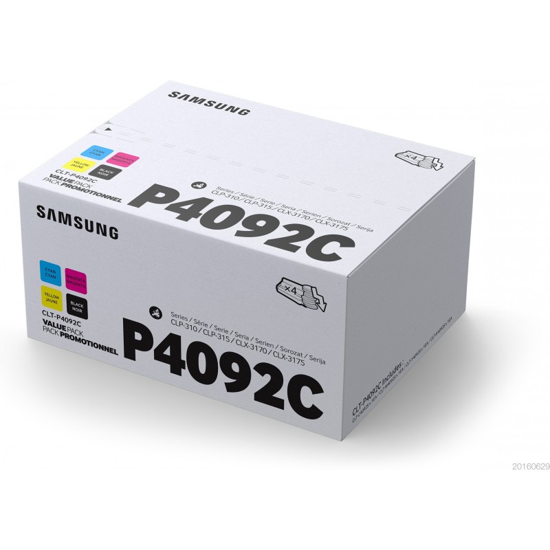 Samsung CLT-P4092C 4-pack Black Cyan Magenta Yellow Toner Cartridges