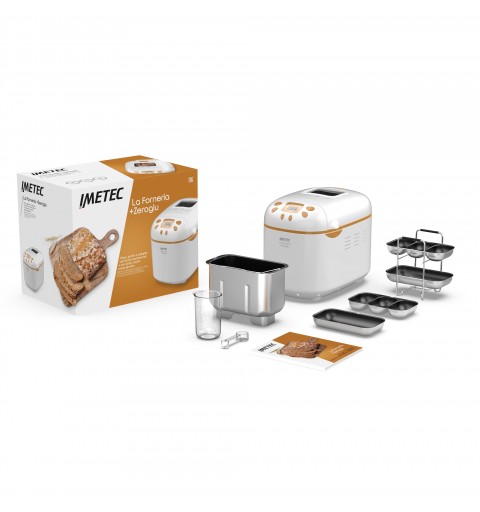 Imetec 7488 bread maker 920 W Ochre, White