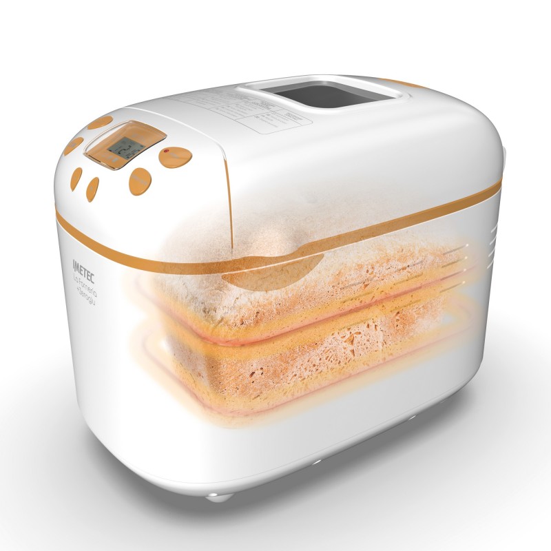 Imetec 7488 bread maker 920 W Ochre, White