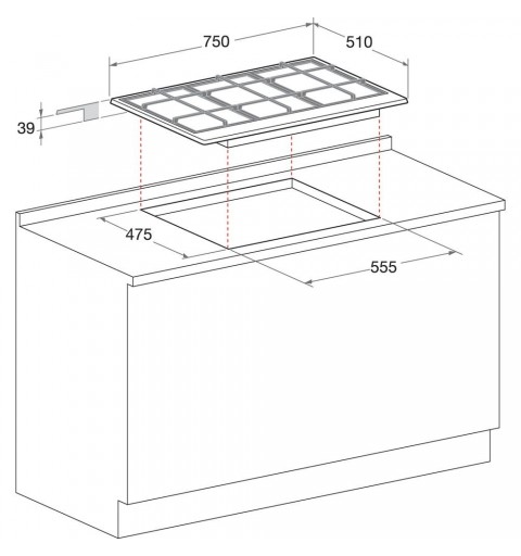 Hotpoint PCN 750 T (AN) R HA Anthracite Built-in 75 cm Gas 5 zone(s)