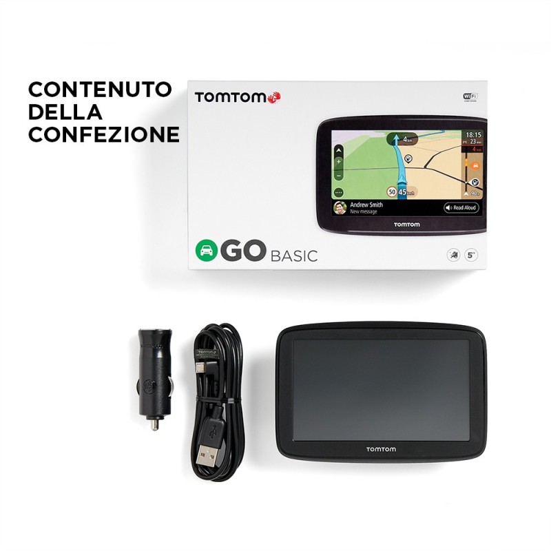 TomTom GO Basic Navigationssystem Fixed 12,7 cm (5 Zoll) Touchscreen 201 g Schwarz