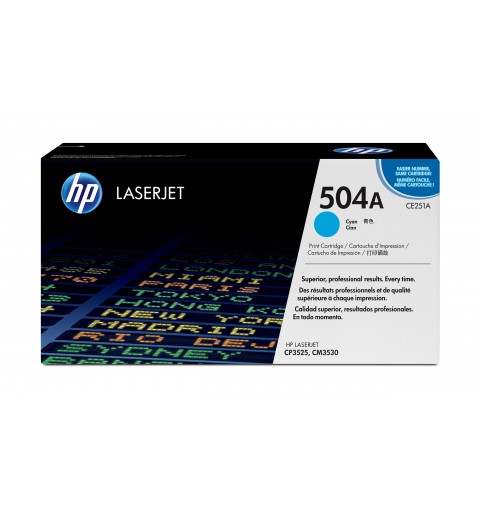 HP 504A toner LaserJet cyan authentique