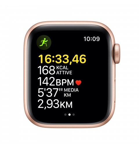 Apple Watch SE GPS + Cellular, 40mm Cassa in Alluminio color Oro con Cinturino Sport Galassia