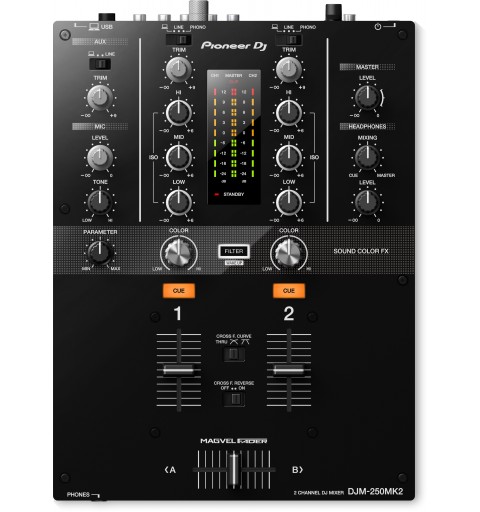 Pioneer DJM-250MK2 Audio-Mixer 2 Kanäle 20 - 20000 Hz Schwarz