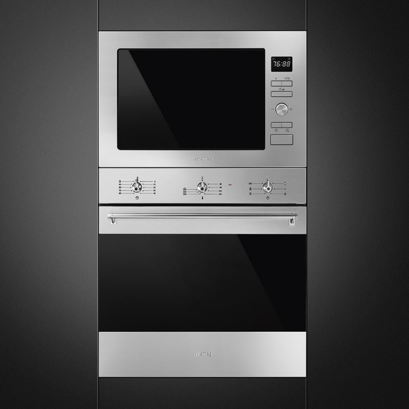 Smeg FMI425X microondas Integrado Microondas con grill 25 L 900 W Acero inoxidable