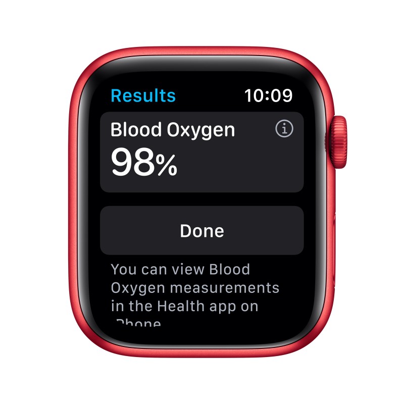 Apple Watch Series 6 44 mm OLED 4G Rojo GPS (satélite)