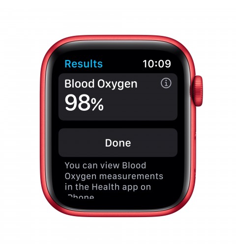 Apple Watch Series 6 44 mm OLED 4G Rojo GPS (satélite)