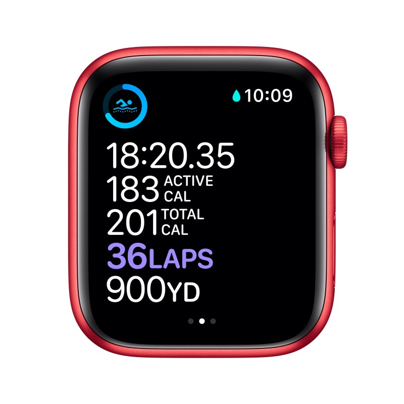 Apple Watch Series 6 44 mm OLED 4G Rojo GPS (satélite)