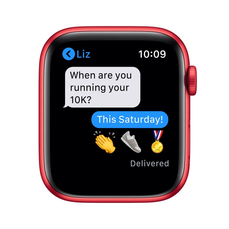 Apple Watch Series 6 44 mm OLED 4G Rojo GPS (satélite)
