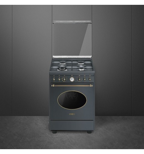 Smeg CO68GMA8 cocina Cocina independiente Encimera de gas Antracita A