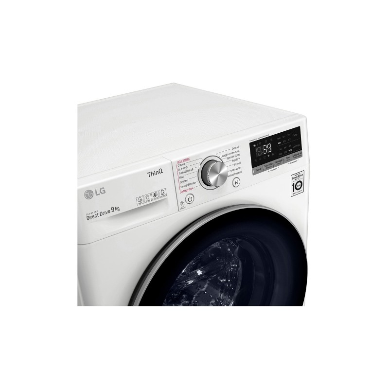 LG F4WV709S1E Lavatrice Intelligente AIDD 9kg Vapore TurboWash 360 1400 Giri min Carica frontale Classe A