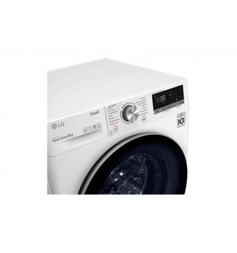 LG F4WV709S1E Lavatrice Intelligente AIDD 9kg Vapore TurboWash 360 1400 Giri min Carica frontale Classe A