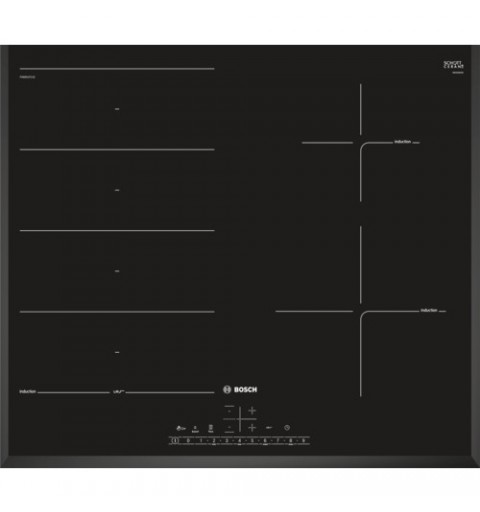 Bosch Serie 6 PXE651FC1E piano cottura Nero Da incasso Piano cottura a induzione 4 Fornello(i)