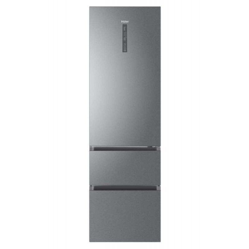 Haier 3D 60 Serie 3 A3FE837CGJ fridge-freezer Freestanding 371 L D Silver, Titanium