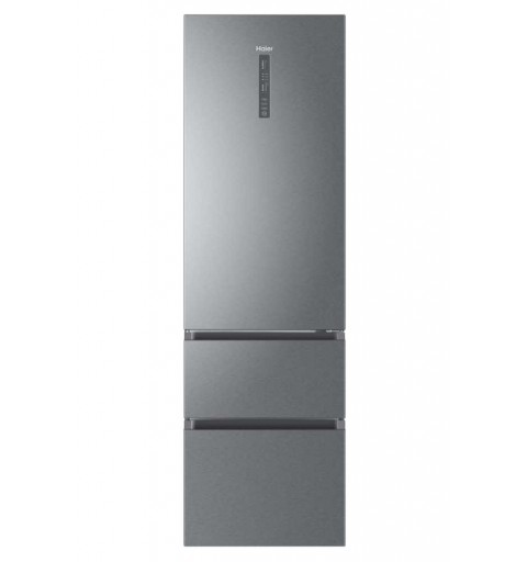 Haier 3D 60 Serie 3 A3FE837CGJ Kühl- und Gefrierkombination Freistehend 371 l D Silber, Titan