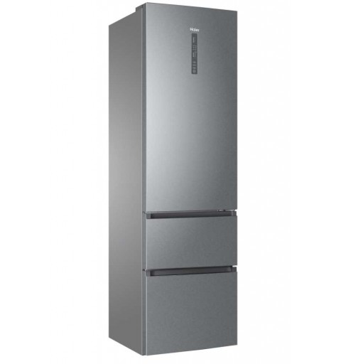 Haier 3D 60 Serie 3 A3FE837CGJ Kühl- und Gefrierkombination Freistehend 371 l D Silber, Titan
