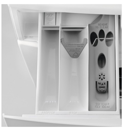 Electrolux EW7W474BI machine à laver avec sèche linge Intégré (placement) Charge avant Blanc E
