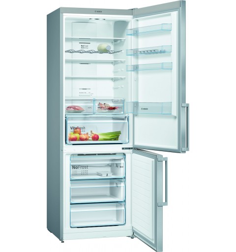 Bosch Serie 4 KGN49XIDP fridge-freezer Freestanding 438 L D Stainless steel