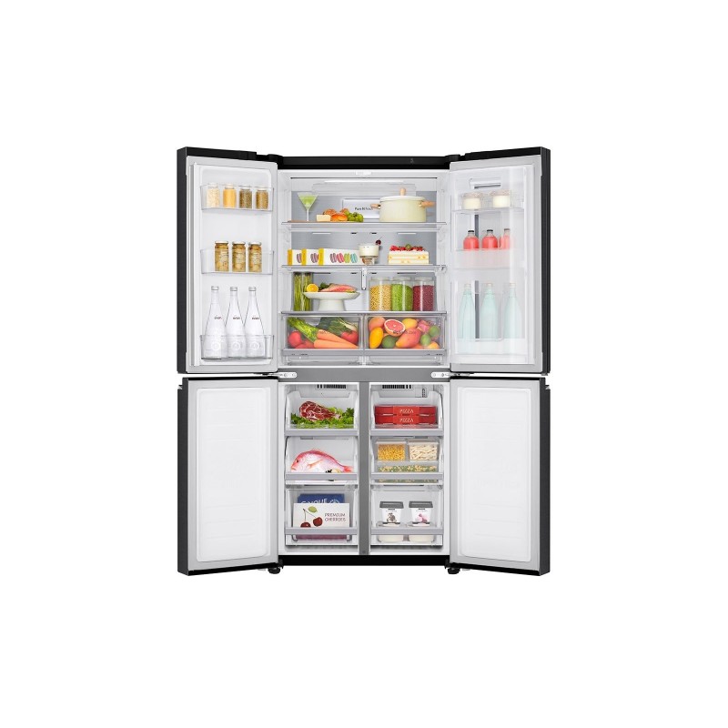 LG GMQ844MC5E side-by-side refrigerator Freestanding 530 L E Black