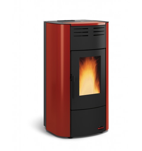 La Nordica Raffaella Idro 2.0 stove Freestanding Pellet Black, Red