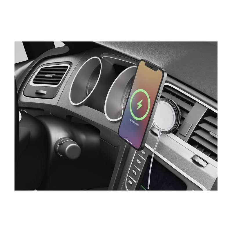 Cellularline Car MagFrame - iPhone 12 and later Supporto da auto per MagSafe Nero