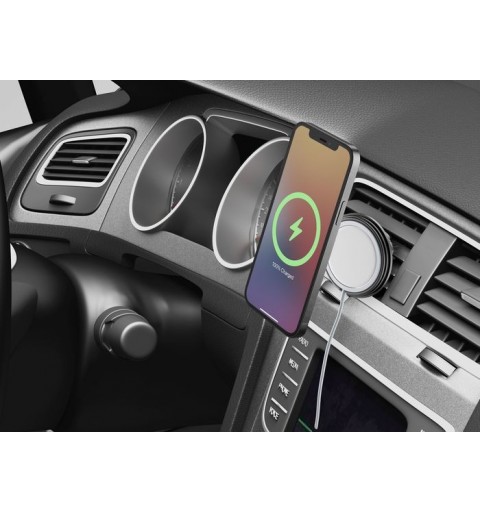 Cellularline Car MagFrame - iPhone 12 and later Supporto da auto per MagSafe Nero