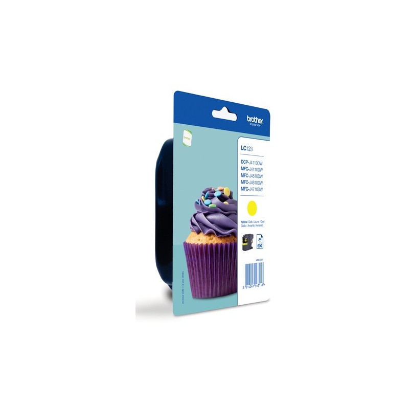 Brother LC-123YBP ink cartridge 1 pc(s) Original Yellow Brother LC-123YBP ink cartridge 1 pc(s) Original Yellow