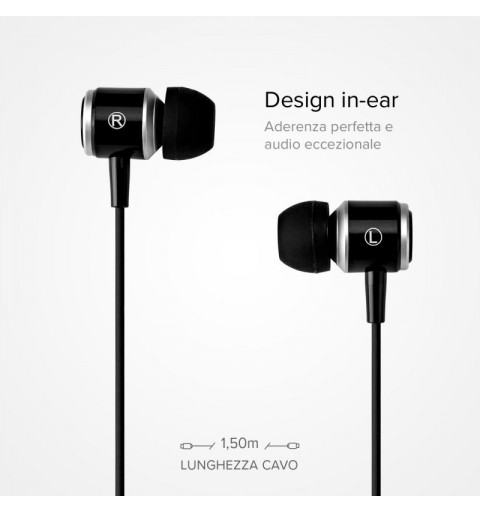 SBS Studio Mix 100C Type-C Auriculares Alámbrico Dentro de oído Calls Music USB Tipo C Negro