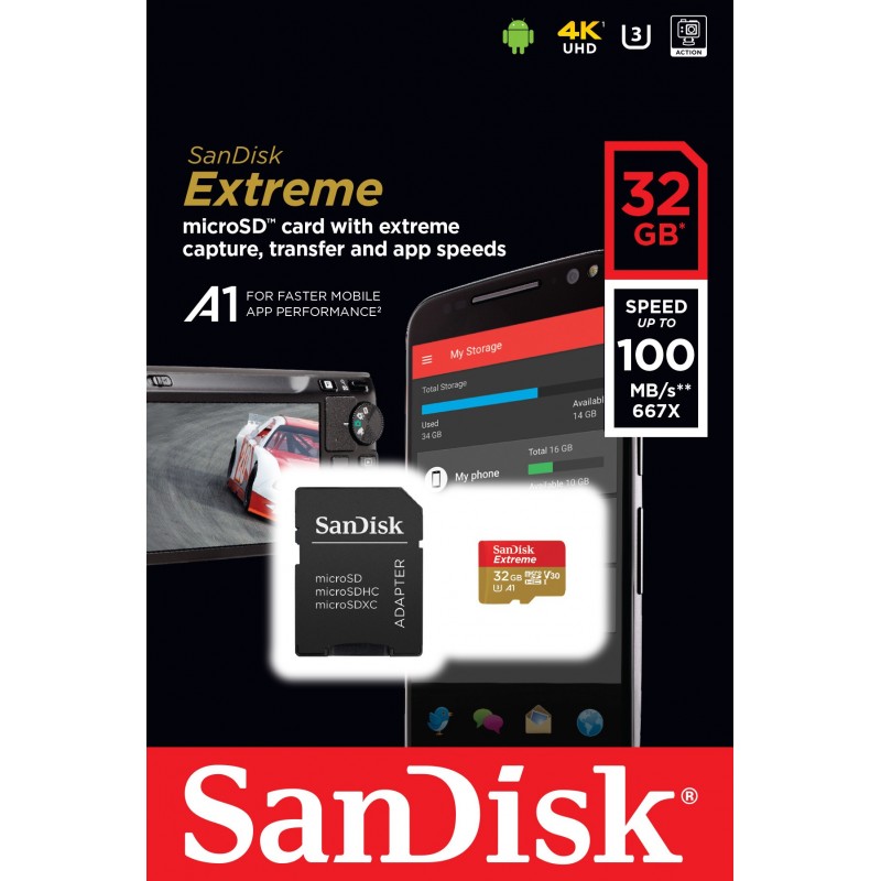 SanDisk Extreme 32 GB MicroSDHC UHS-I Class 10