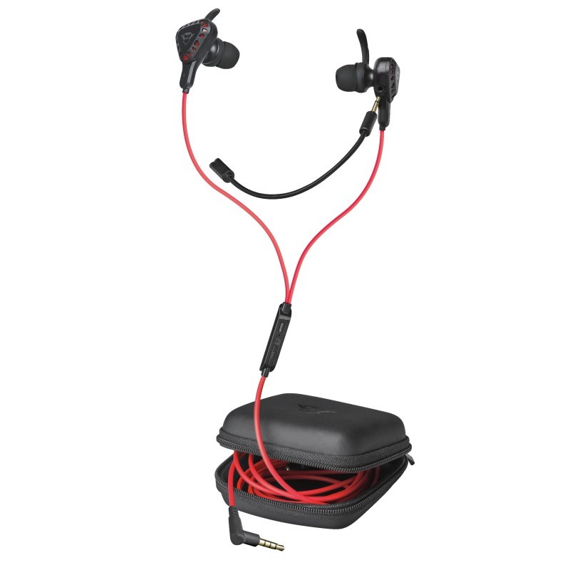 Trust TRU GXT 408 Auriculares Alámbrico Dentro de oído Juego Negro, Rojo