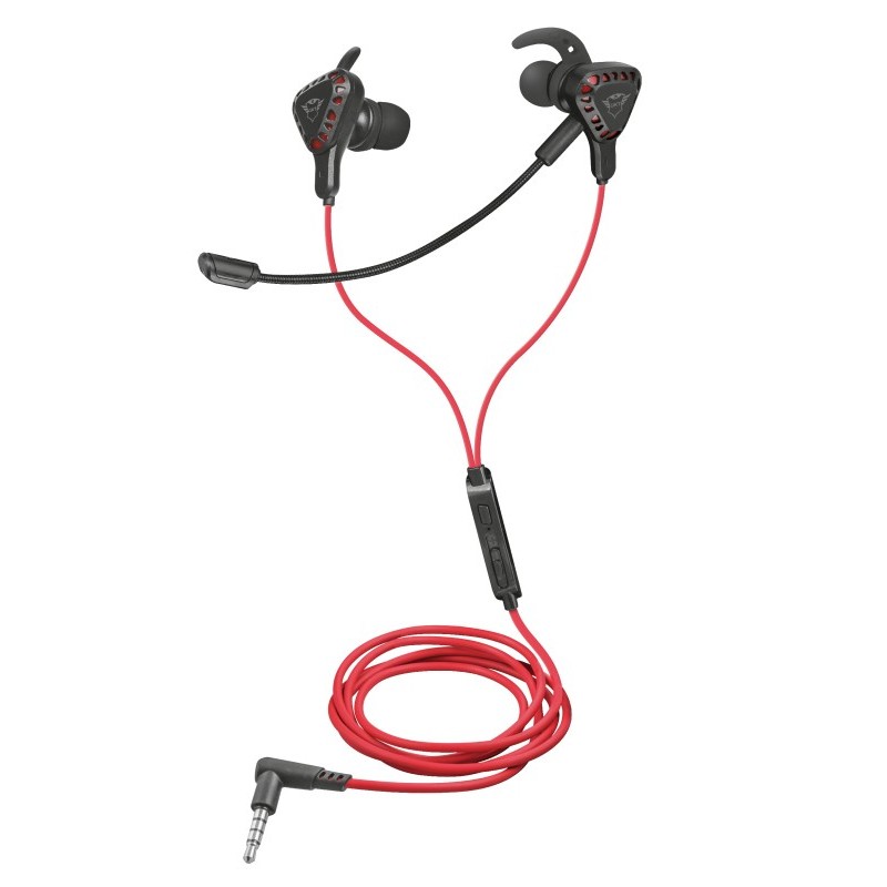 Trust TRU GXT 408 Auricolare Cablato In-ear Giocare Nero, Rosso