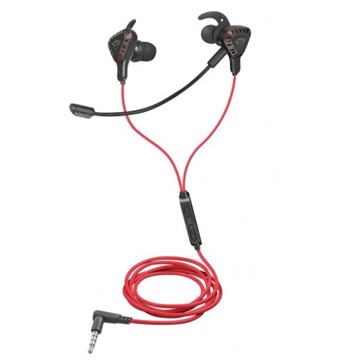 Trust TRU GXT 408 Auricolare Cablato In-ear Giocare Nero, Rosso