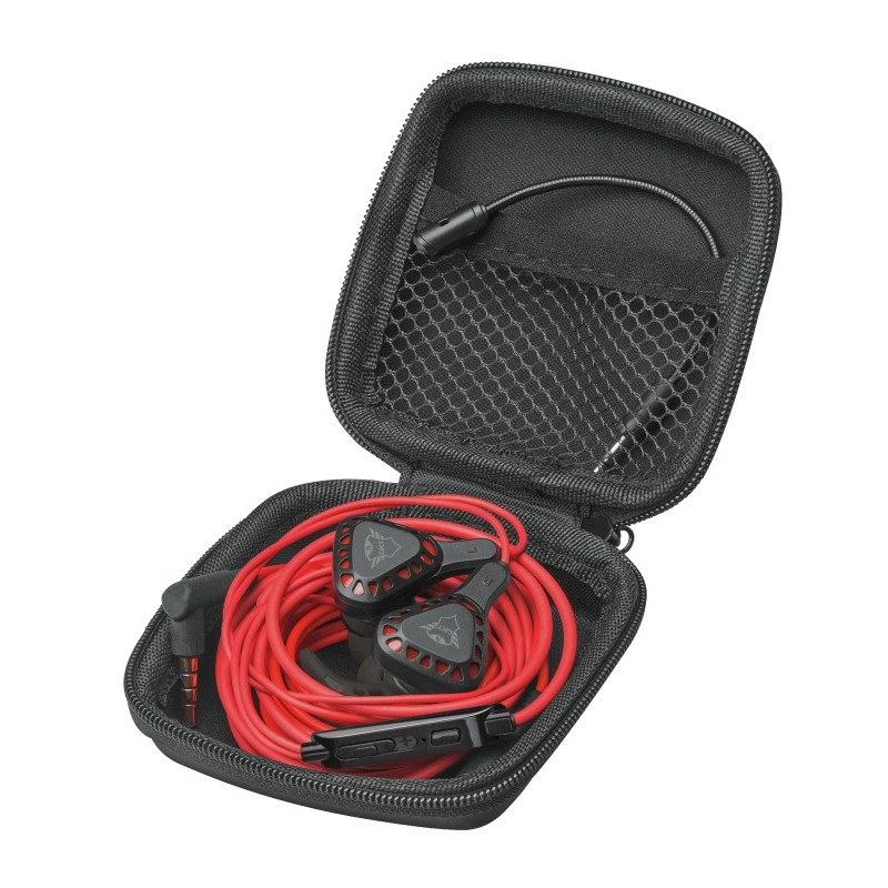 Trust TRU GXT 408 Headset Wired In-ear Gaming Black, Red