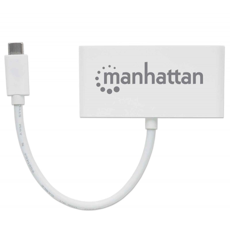 Manhattan 163552 hub di interfaccia USB 3.2 Gen 1 (3.1 Gen 1) Type-C 5000 Mbit s Bianco