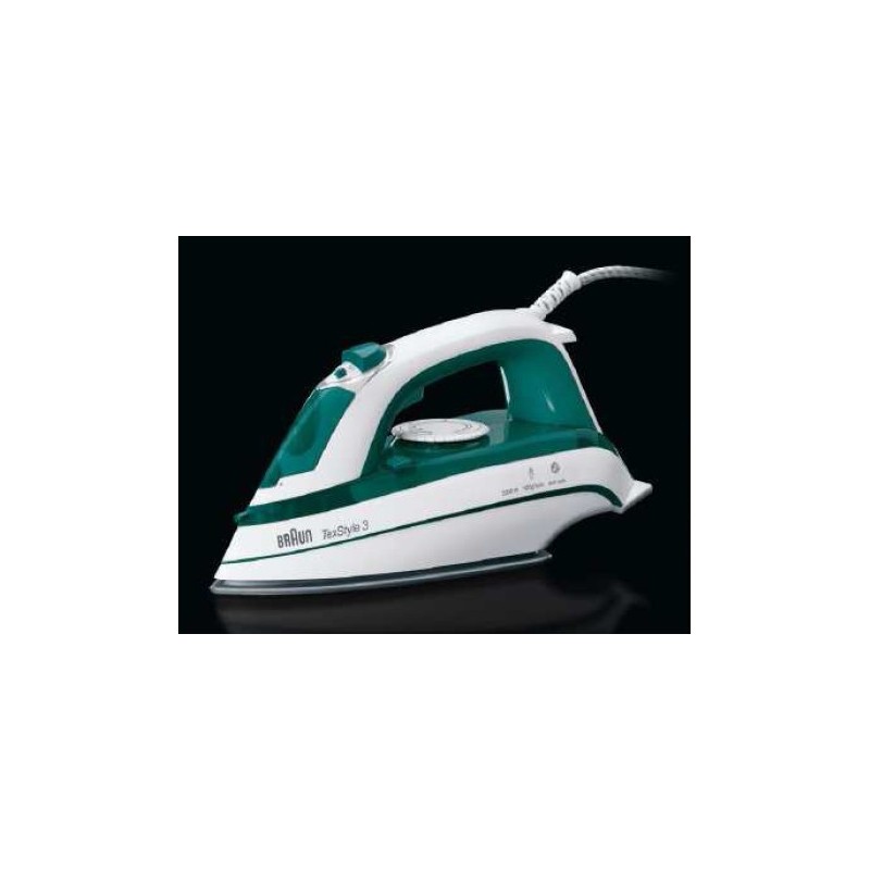 Braun TS 345 Dry & Steam iron Ceramic soleplate 2000 W Green, White