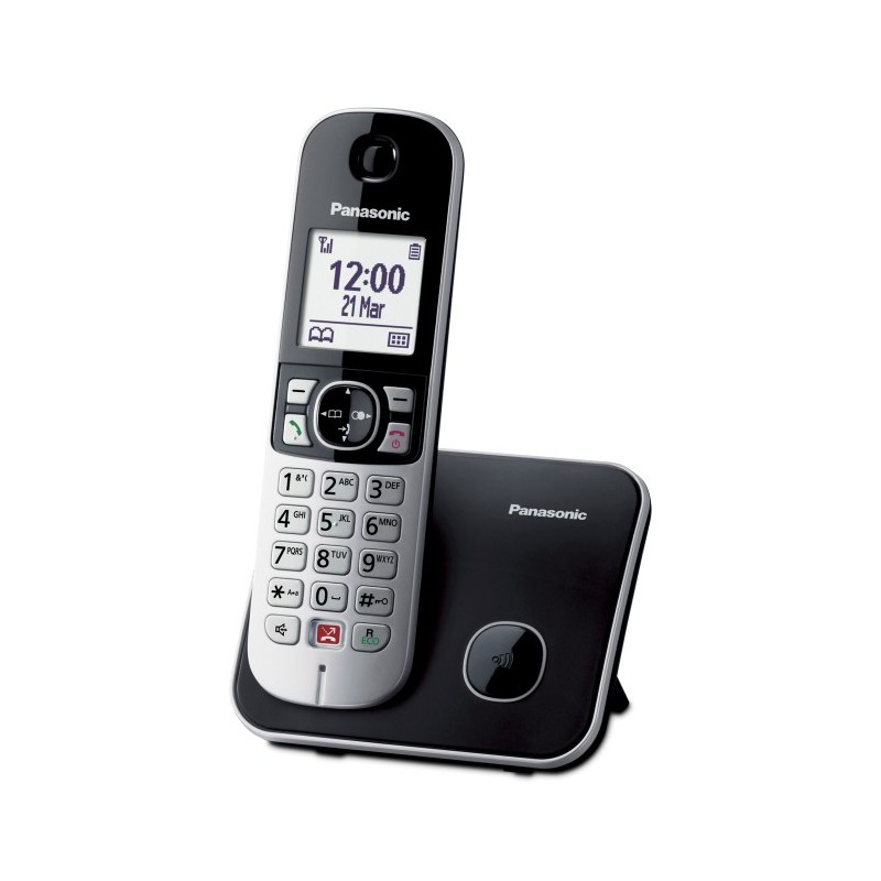 Panasonic KX-TG6851JTB teléfono Teléfono DECT Identificador de llamadas Negro, Gris