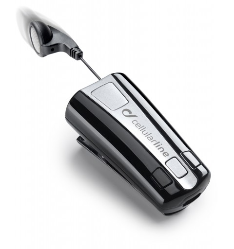 Cellularline BTCLIPARDP headphones headset Wireless In-ear Car Bluetooth Black, Silver
