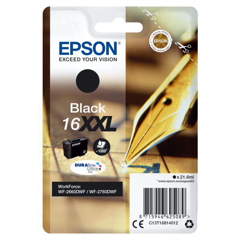 Epson Cartuccia Penna e cruciverba Nero Inchiostri DURABrite Ultra 16XXL