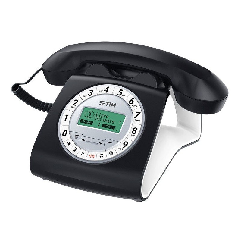 TIM Sirio Classico Analog telephone Caller ID Black, White