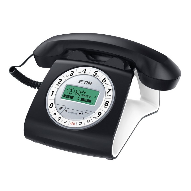 TIM Sirio Classico Téléphone analogique Identification de l'appelant Noir, Blanc