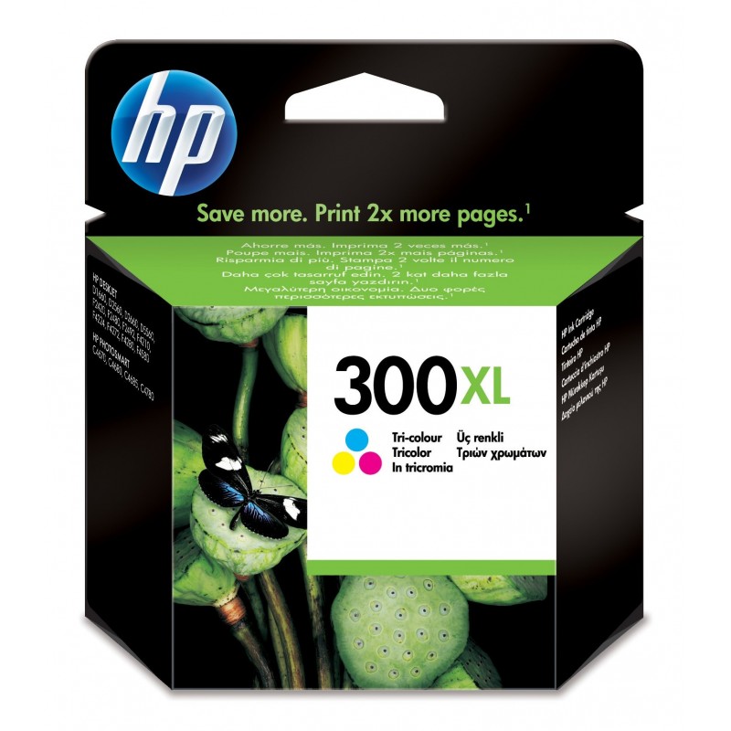 HP Cartucho de tinta original 300XL de alta capacidad Tri-color