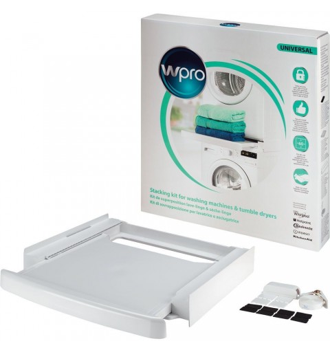 Wpro SKS101 Kit Sovrapposizione universale con ripiano scorrevole