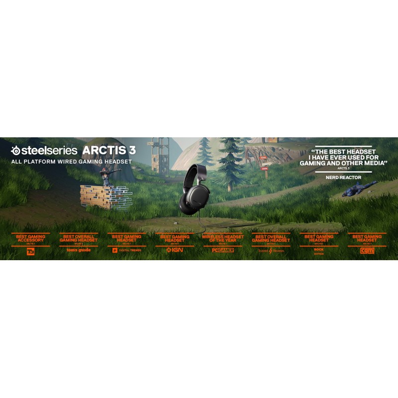 Steelseries Arctis 3 Casque Avec fil Arceau Jouer Noir