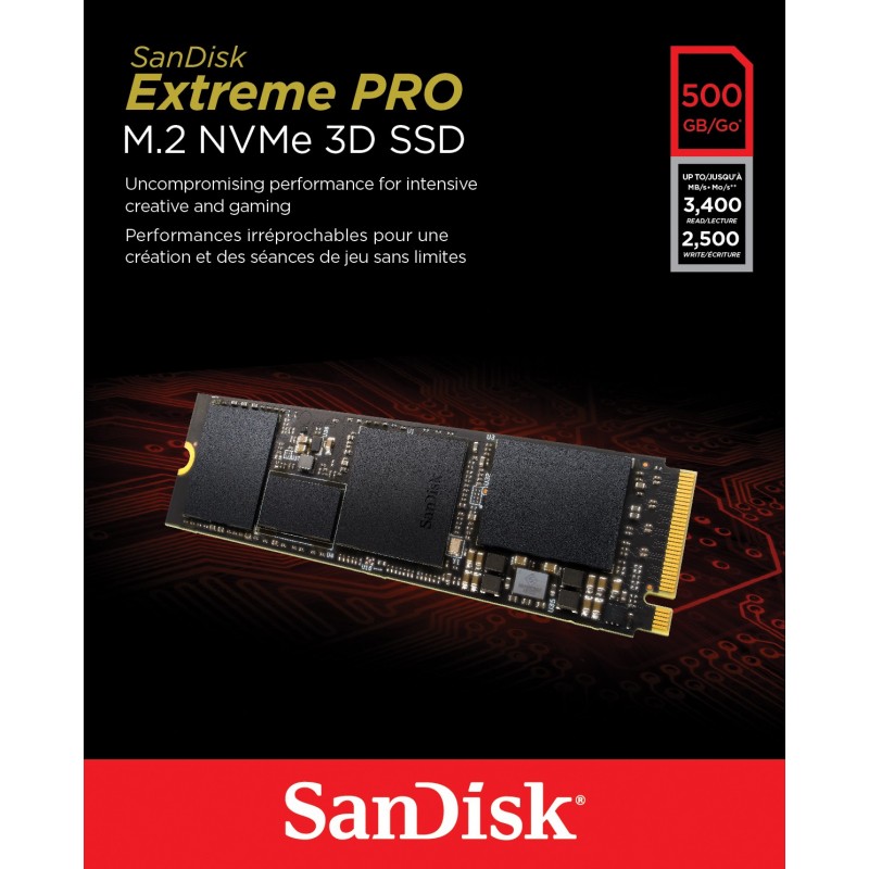 SanDisk ExtremePRO M.2 500 Go PCI Express 3.0 NVMe